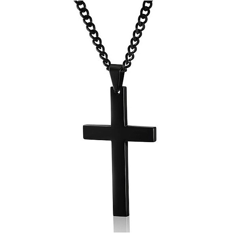 Cross Necklace Mens Pendant Stainless Steel Jewelry