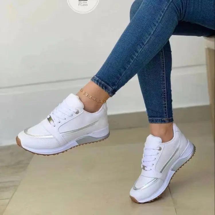 Women Sneakers Casual Lace-up Flat Shoes Women.