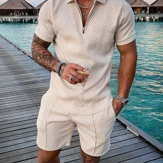 Summer Suit for Men Polo Tshirt + Shorts.