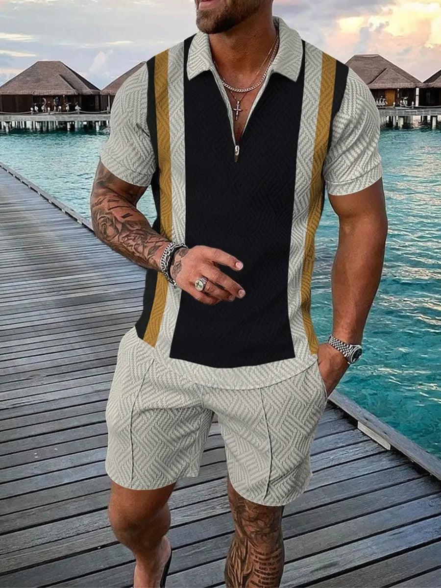 Summer Suit for Men Polo Tshirt + Shorts.