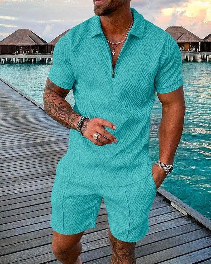 Summer Suit for Men Polo Tshirt + Shorts.