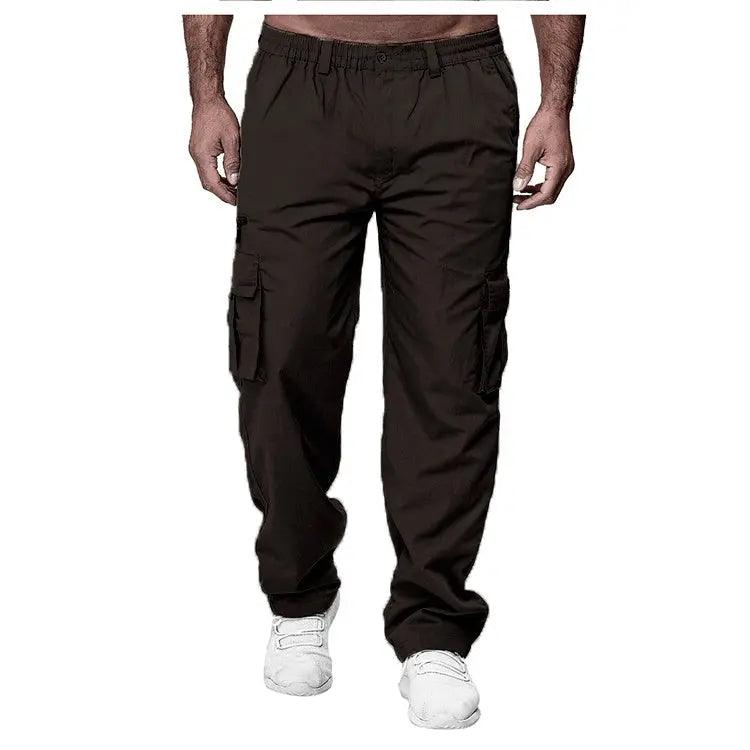 Casual Cargo Pants for Men Multi-pocket Loose Straight.