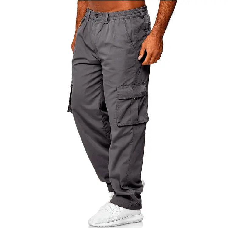 Casual Cargo Pants for Men Multi-pocket Loose Straight.