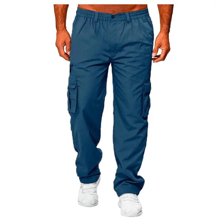 Casual Cargo Pants for Men Multi-pocket Loose Straight.