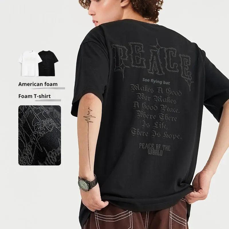 American Foam Puff T-shirt for Men | Peace Print.